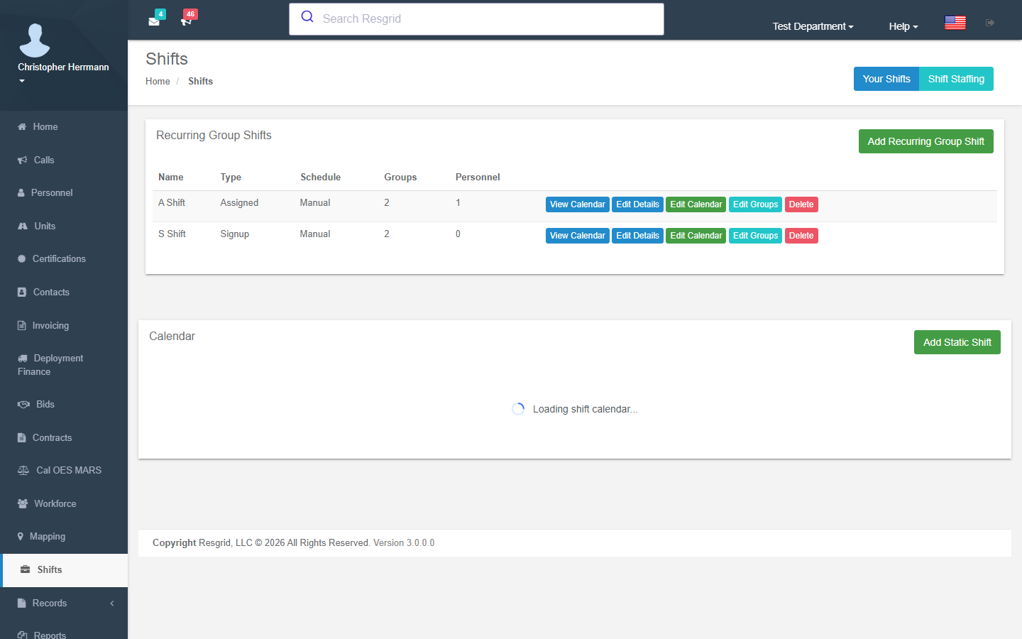 Shift Configuration & Scheduling